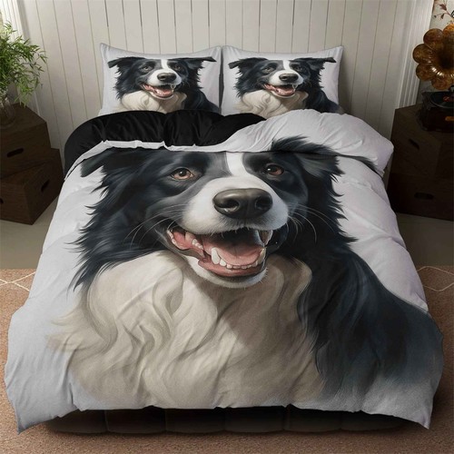 Border collie dog quilt - collie,