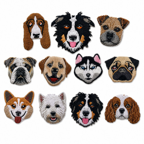 Dog breed embroidered - breed, patch