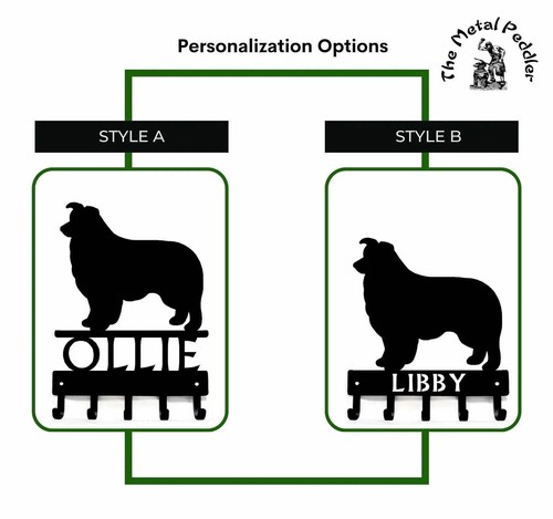 Border collie personalized key - collie,