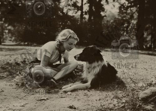 Vintage photo young woman - photo,