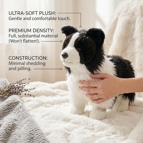 Border collie plush toy dog - border,