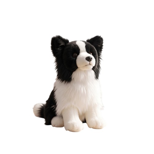Border collie stuffed lifelike - border,