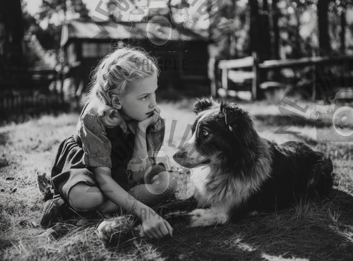 Vintage photo young - of, girl